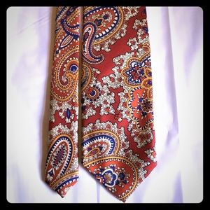 J. Crew Red Paisley Silk Tie